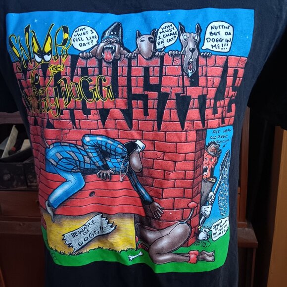 Men's T-shirt Medium Snoop Dogg Doggystyle Record Cover - Picture 3 of 4